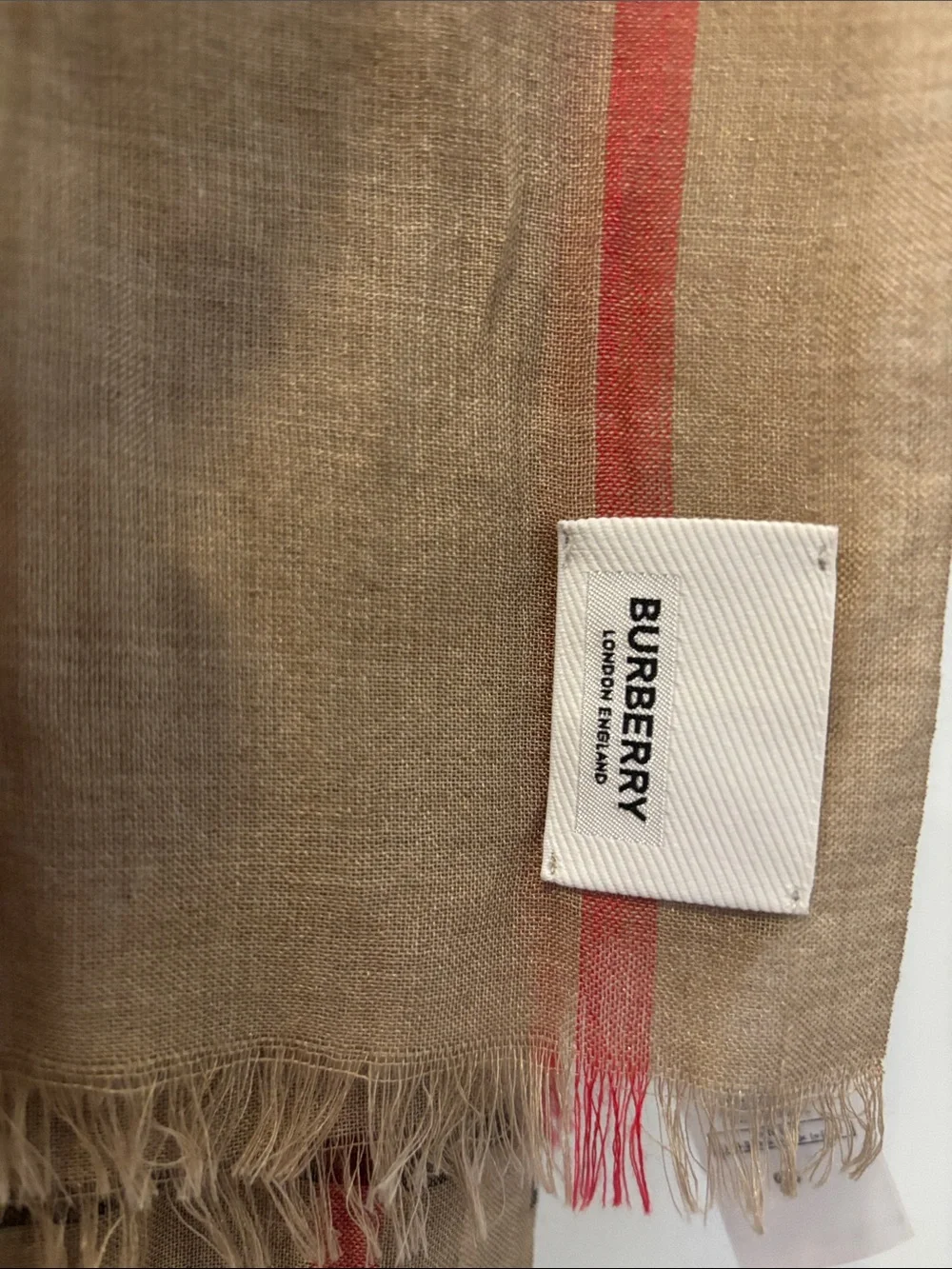 Burberry Giant Check Wool-Silk Gauze Scarf